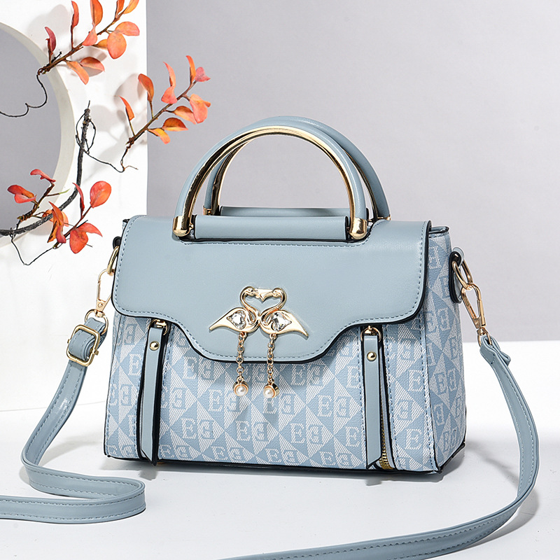 new french style women's bag bag fashion handbag light luxury printed shoulder messenger bag three-dimensional classic style bags full figure