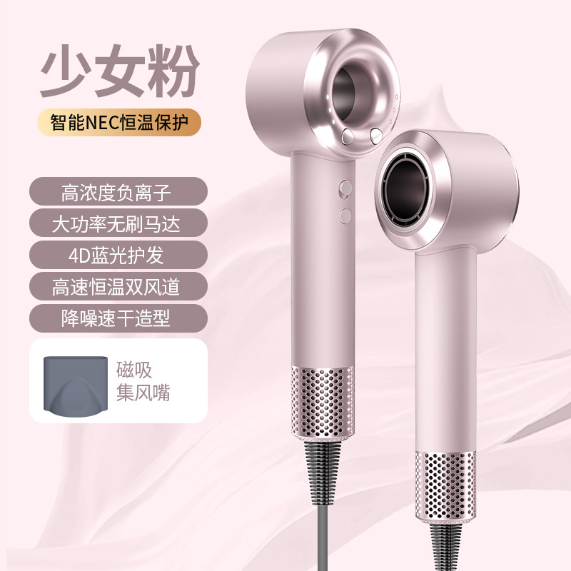 electric hair dryer household anion hair care mute quick-drying hair dryer hair salon leaf-free high power hair dryer cross-border Item Picture