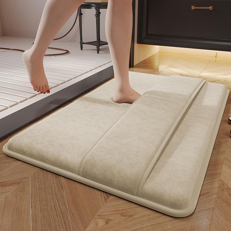 memory foam bathroom mat household bathroom absorbent floor mat shower door floor mat quick-drying bathroom door mat full figure