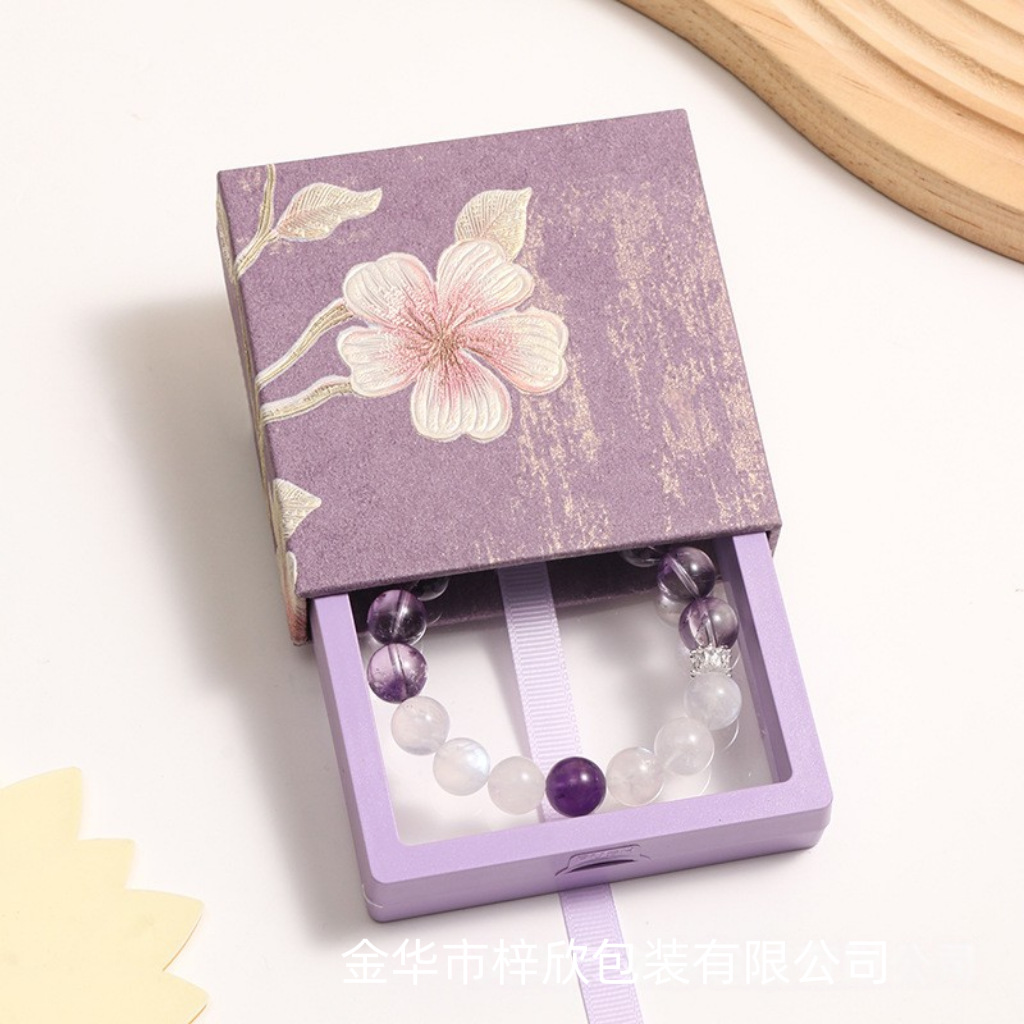 pe film suspension box display organizer jewellery box crystal bracelet box advanced sense bracelet box Application Scenario
