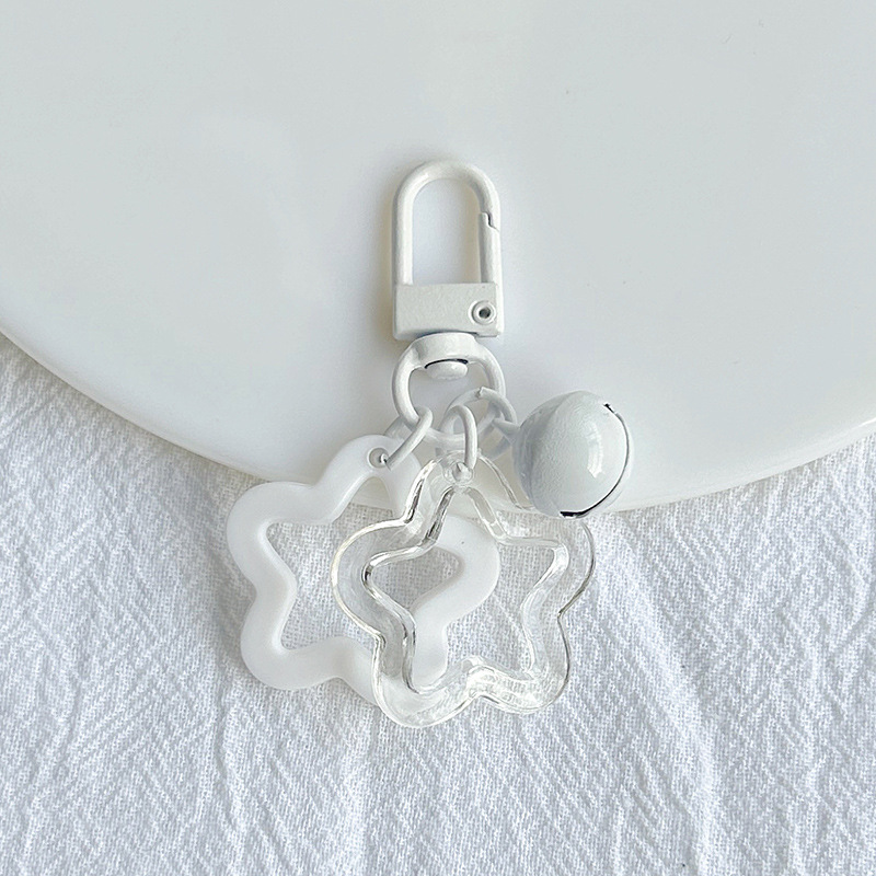 acrylic hollow pentagram ins pendant summer children's fun pendant key chain accessories wireless earphone case ornament Specification drawing