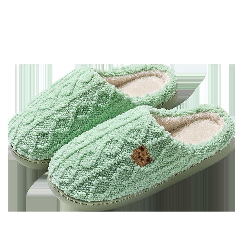 cotton slippers women's autumn and winter 2023 new interior home non-slip home couple wool slippers men's winter Item Picture