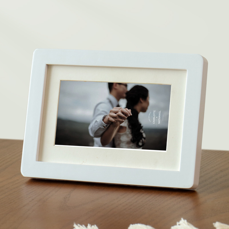 solid wood table rounded photo frame photo wall made album frame 6-inch 7-inch 8-inch a4 wall hanging high-grade 6-inch ornaments Specification drawing
