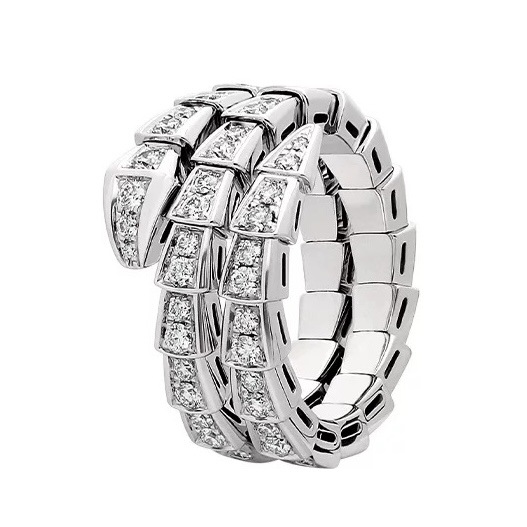 seiko full diamond snake bone-shaped ring female light luxury temperament high sense versatile personality opening ring wholesale delivery Application Scenario