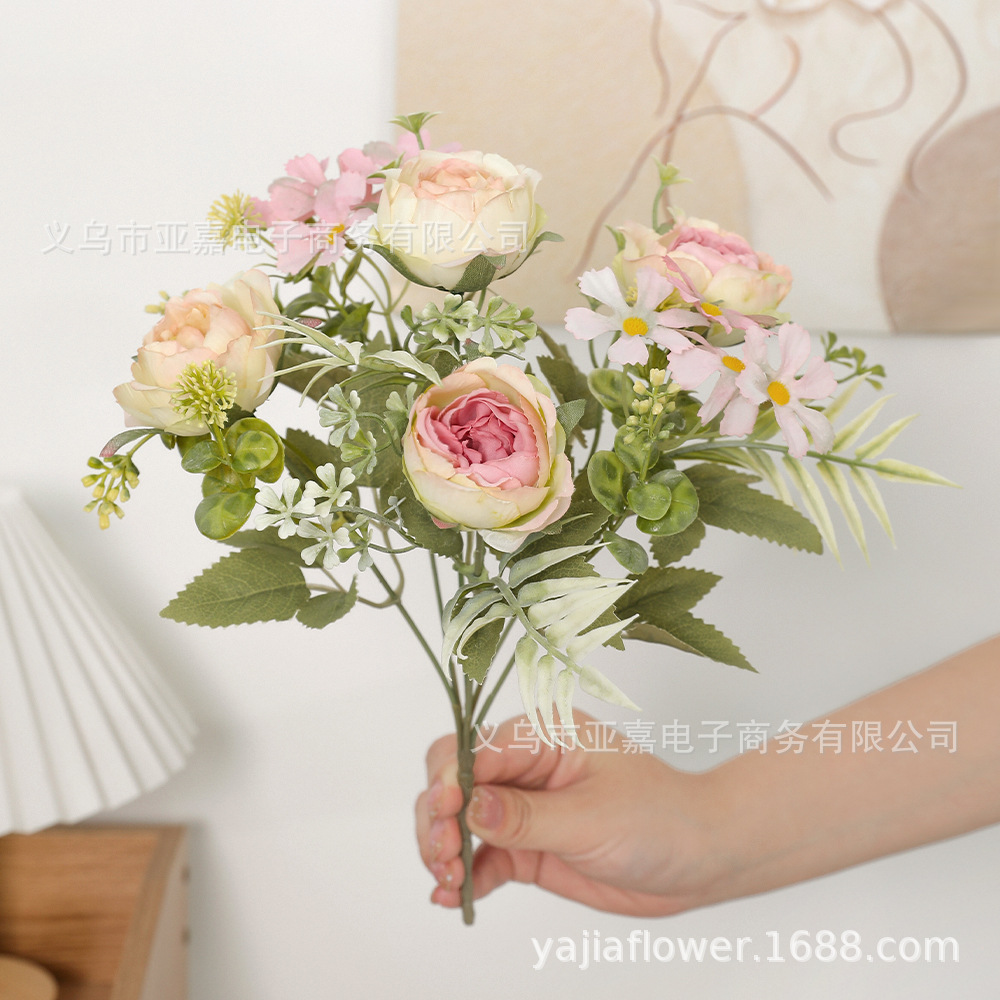 artificial mage peony bouquet home ornamental flower flower arrangement bridal bouquet art decoration pastoral wedding ceremony layout flower material full figure