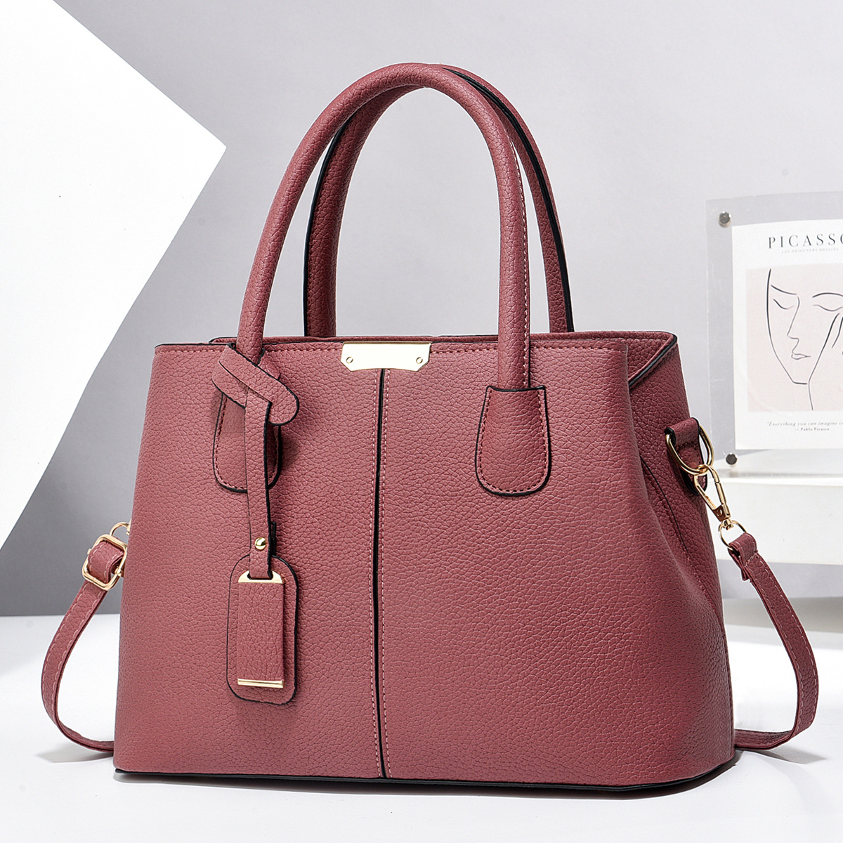 big bag 2025 new fashion handbag middle-aged mother bag large capacity shoulder bag messenger bag women's foreign trade bags full figure