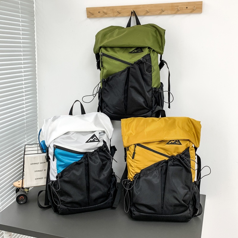 backpack high sense curved edge fashion personality travel leisure sports luggage bag computer backpack college students bag Application Scenario