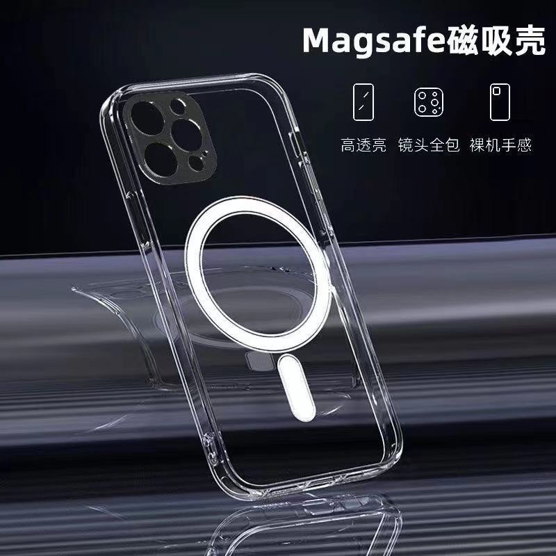 applicable to iphone 16/14pro apple 15/17promax transparent magnetic magsafe charging phone case Specification drawing