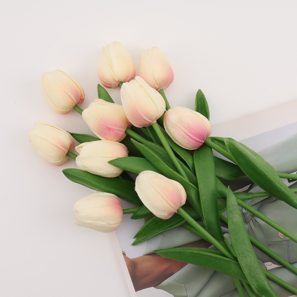 pu mini tulip wholesale home decoration artificial flowers simulation plant hand holding fake flower for wedding landscaping props Specification drawing