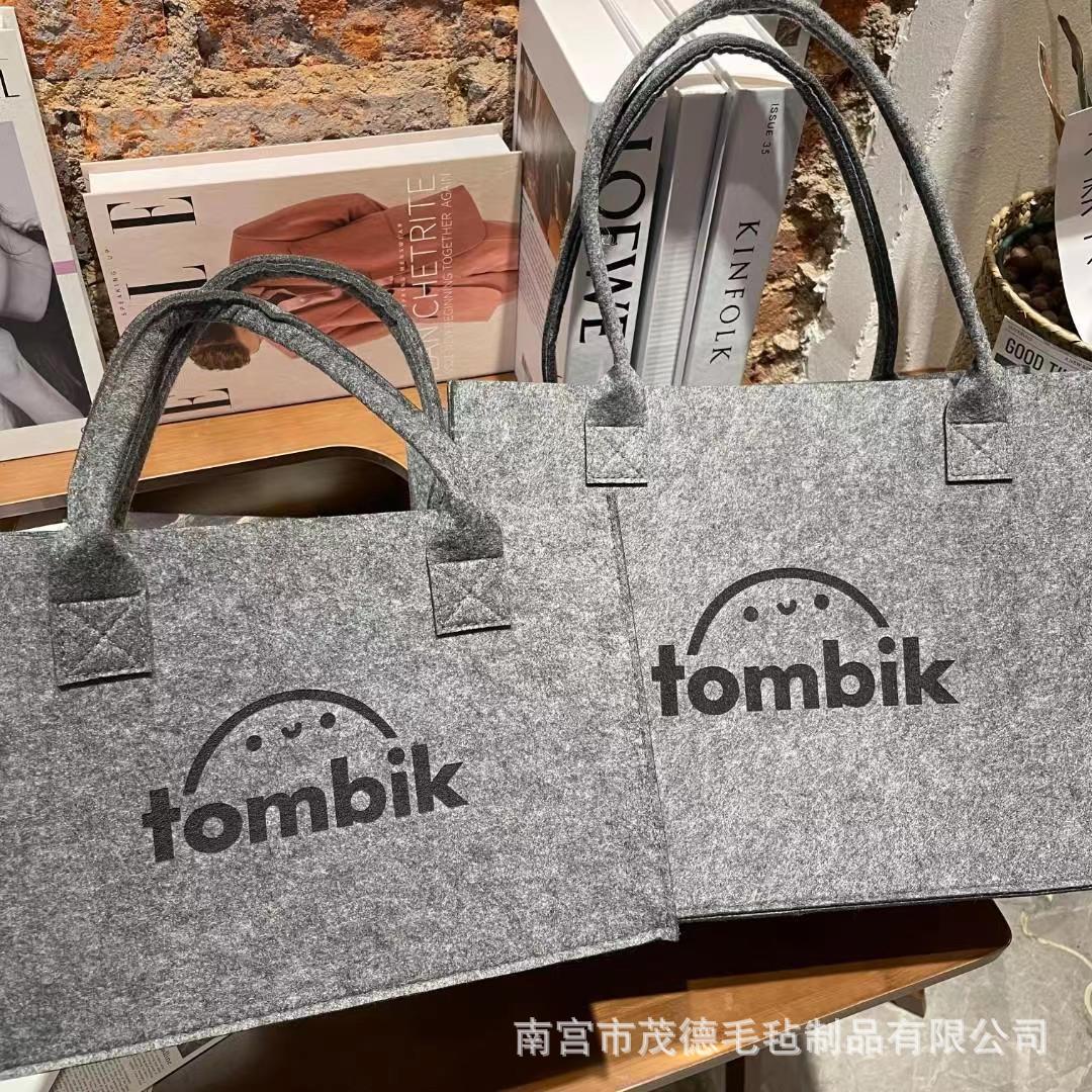 new ins large capacity felt handbag felt bag tiktok same portable felt tote bag Application Scenario
