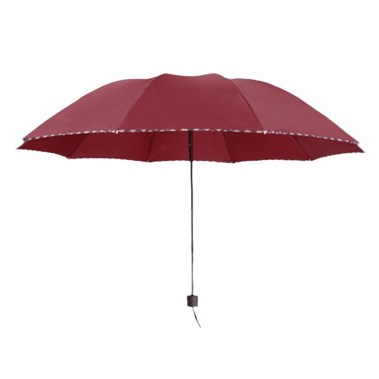 large covered umbrella men and women three-person dual-use folding sun umbrella student double vinyl sun protective sun umbrella Application Scenario