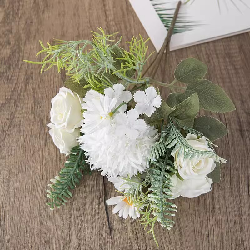 artificial rose hydrangea european 7 fork peony combination bouquet wedding bouquet home artificial flower artificial flower wholesale Item Picture