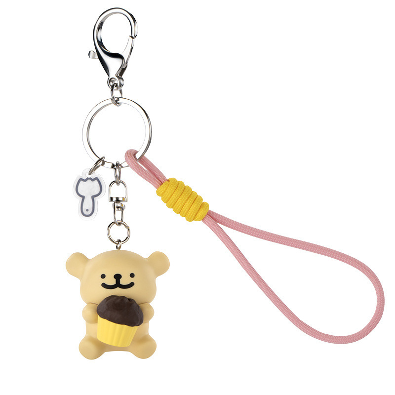 new line puppy creative keychain cute pendant couple doll key chain bag pair of ornaments joint name Item Picture