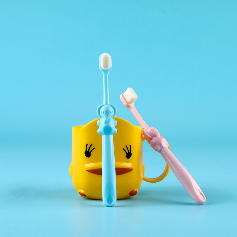 wangenmao children's toothbrush single 2-10 years old baby cartoon elephant fine soft hair toothbrush factory wholesale details Picture