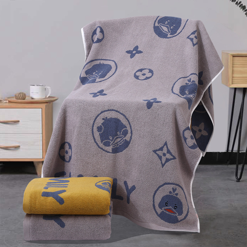 bath towel cotton class a household plus-sized thickening towel absorbent beach towel cartoon pure cotton children's maternal and child grade Item Picture