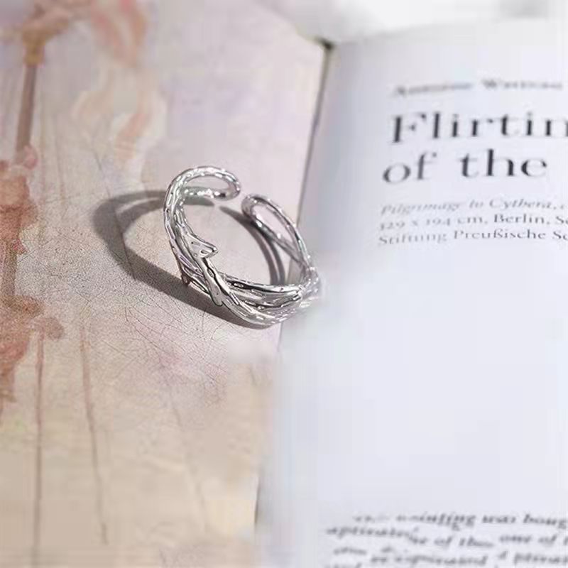 thorn rose couple ring ins style niche open ring creative roses ring student all-match jewelry details Picture