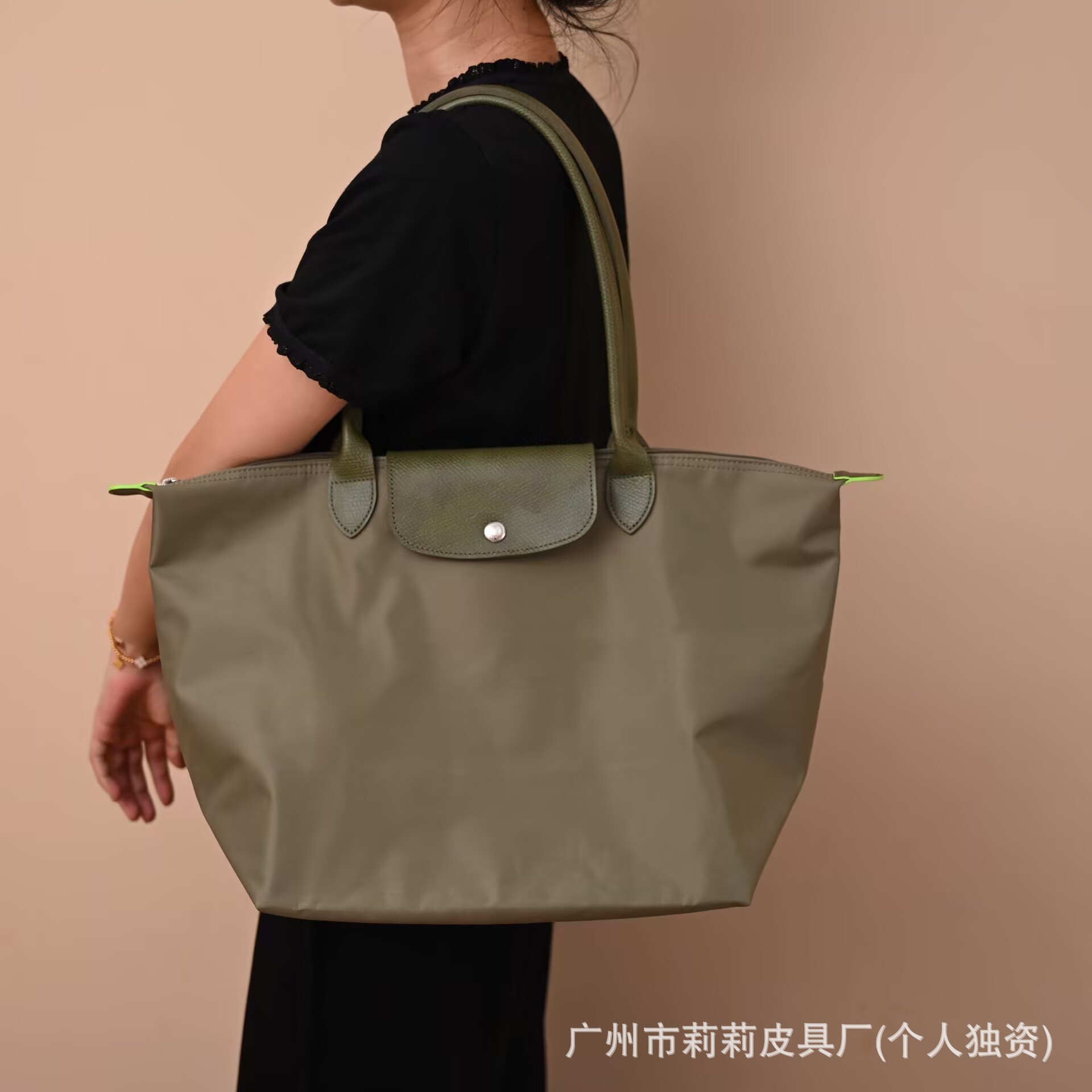 longqi nylon dumpling bag women's bag small short handle handbags medium long handle portable shoulder nylon tote bag Specification drawing