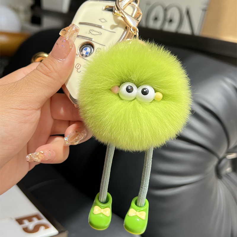 cute imitation rex rabbit big long legs small briquette car key ring pendant plush bag ornaments gift doll doll full figure