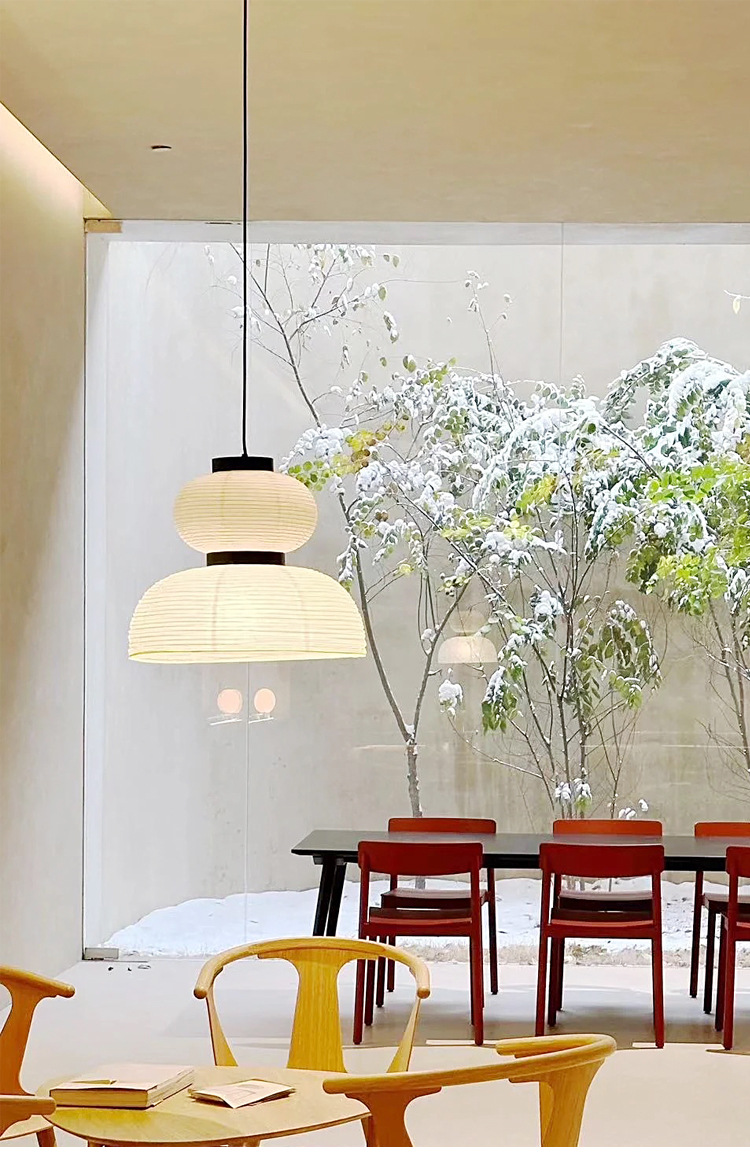 japanese style restaurant chandelier designer creative handmade art xuan paper lantern b & b bedroom zhongshan lamps details Picture
