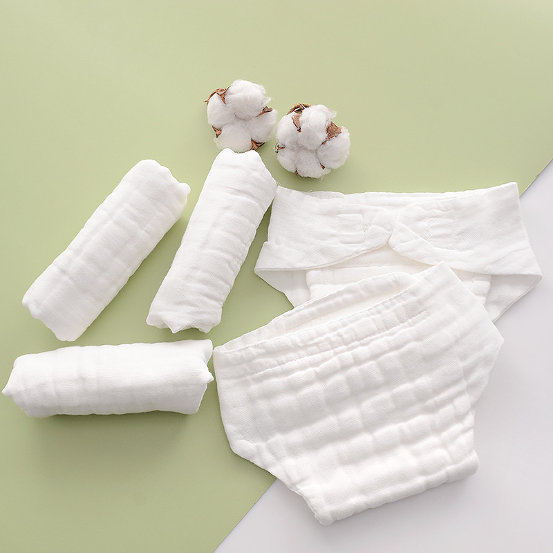 diaper gauze pure cotton washable baby diaper cloth neonatal diapers baby diaper pants diaper cloth mustard summer Item Picture