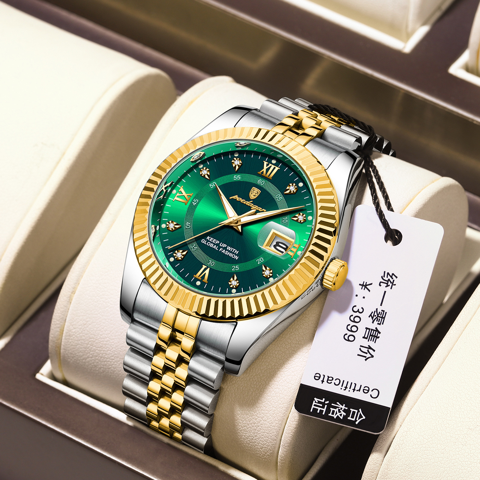 swiss brand watch men's new luxury calendar men's watches watch live broadcast foreign trade popular style one piece dropshipping Specification drawing