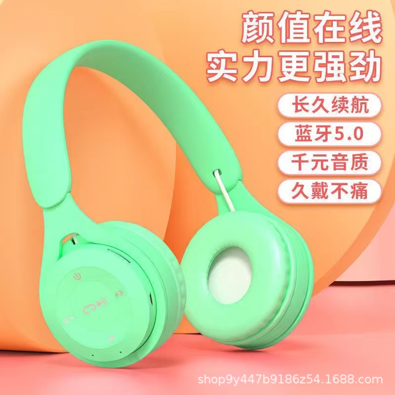 cross-border hot macaron headset bluetooth headset game call 2025 new y08 y08 wireless Item Picture