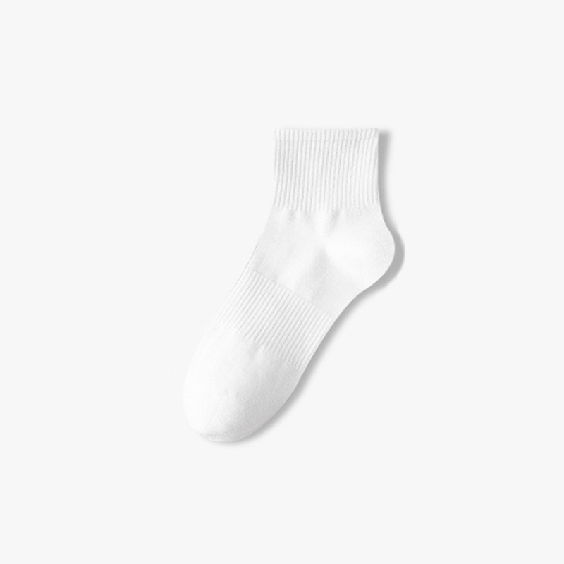 socks men's deodorant and sweat-absorbing spring and summer pure cotton sport mid-calf length sock thin solid color socks summer socks women's boat socks Specification drawing