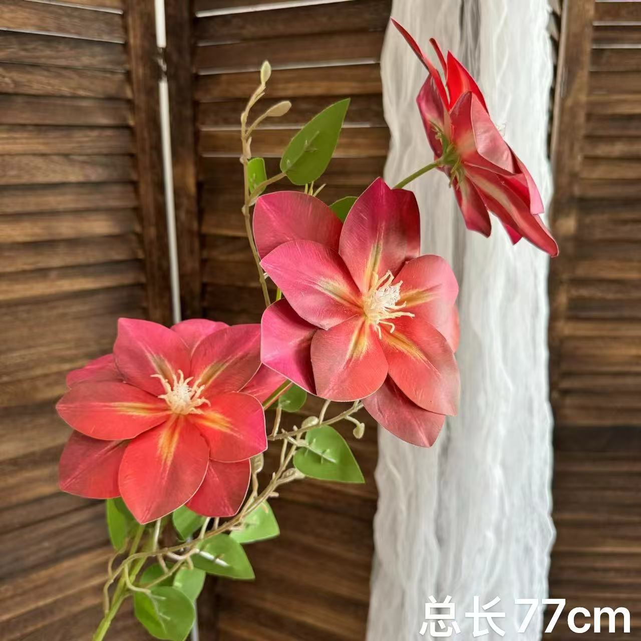 red artificial flower chinese style wedding ceremony wedding room layout diy flower arrangement and fake flower floor arrangement flower stage landscape ornamental flower Specification drawing