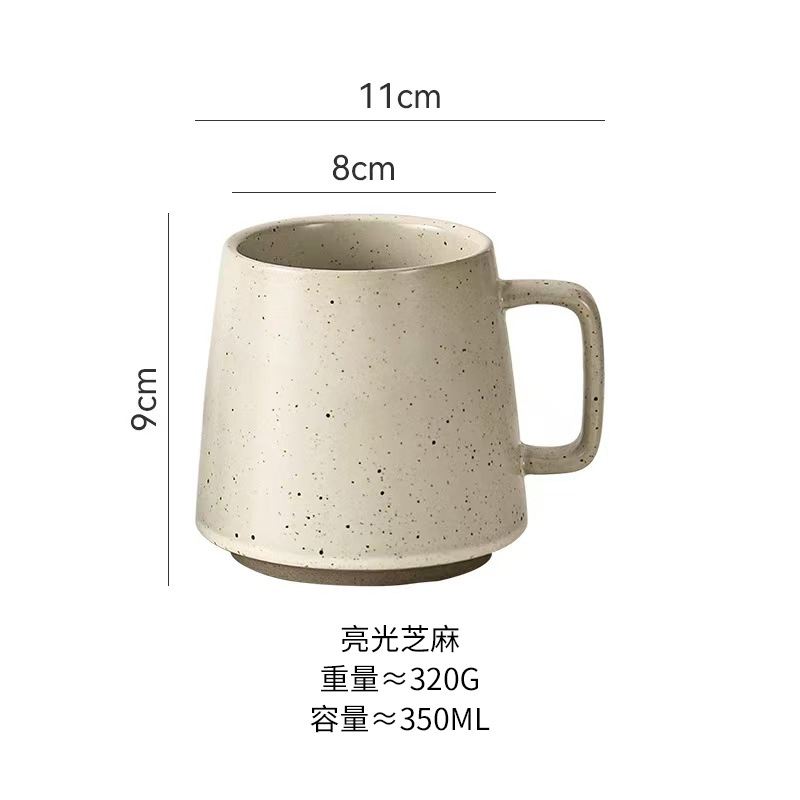 cross-border japanese creative ceramic water cup office coffee cup couple mug tea cup with handle retro cup details Picture