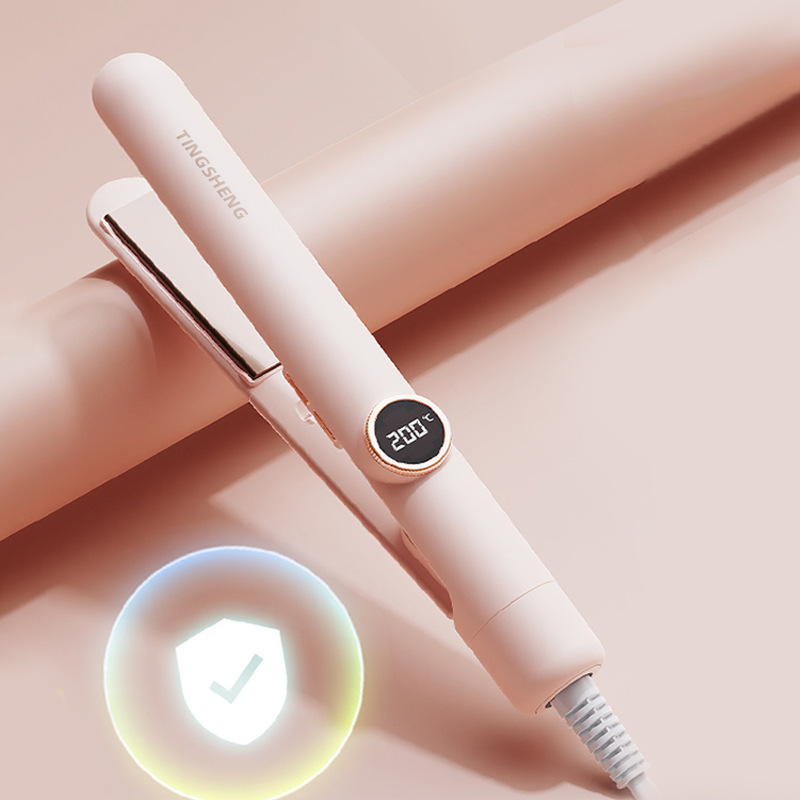 chigo plywood hair straightener digital display for curling or straightening shaping anion small portable hair straighter female hair curler details Picture