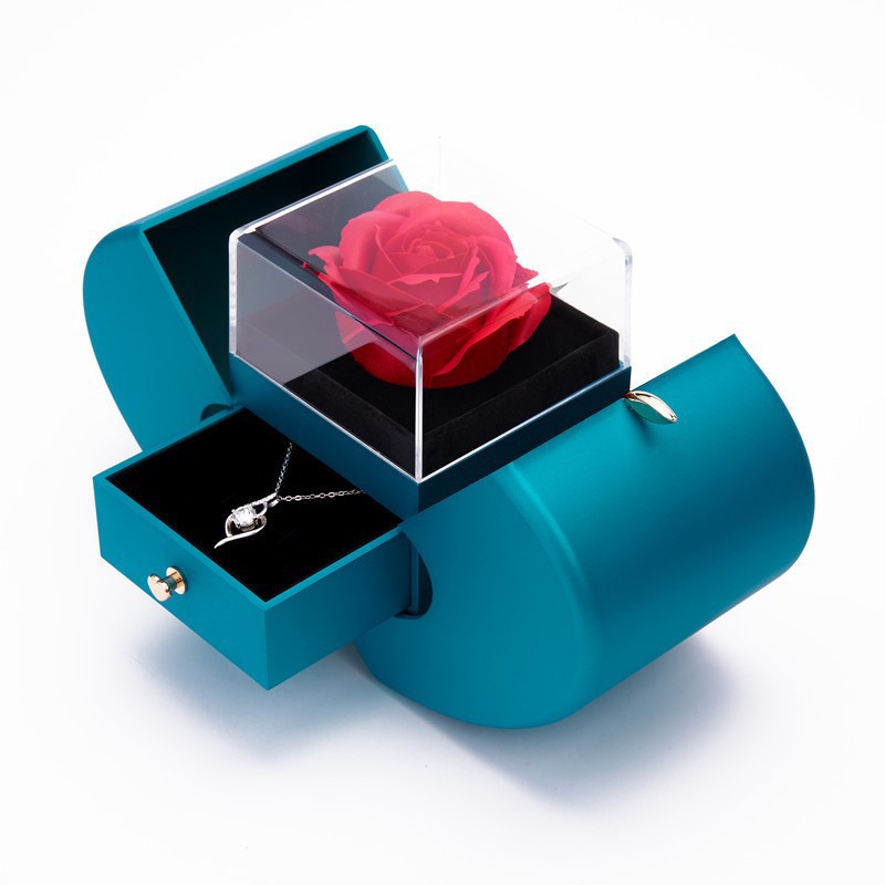 cross-border hot christmas apple jewelry box preserved fresh flower high-end jewelry box amazon jewelry necklace gift box Application Scenario