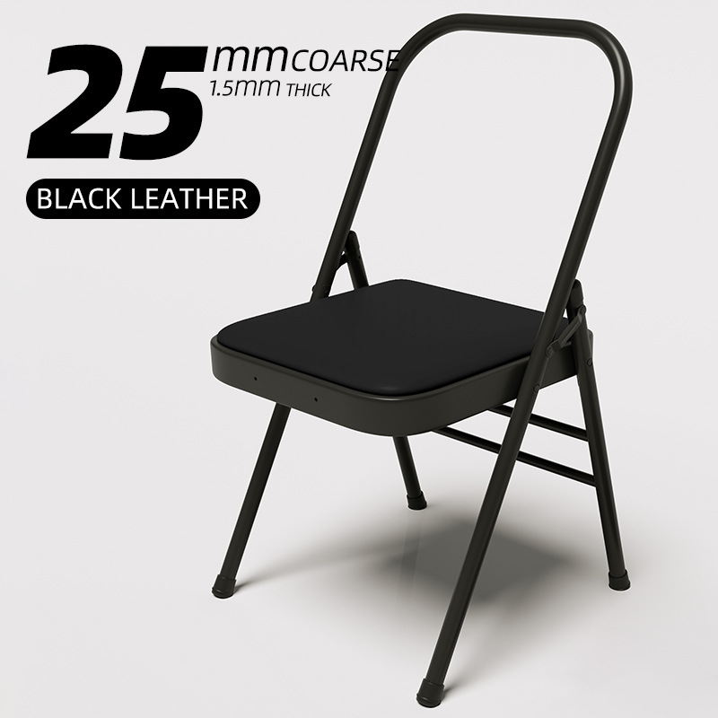 widened yoga chair iyengar professional auxiliary chair bold reinforced folding chair yoga sub-auxiliary stool yoga details Picture