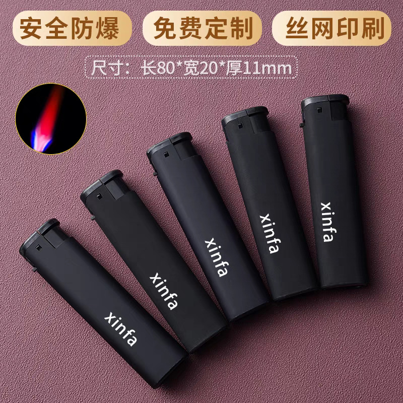 factory wholesale disposable grinding wheel lighter free printing order advertising good-looking windproof lighter customization details Picture