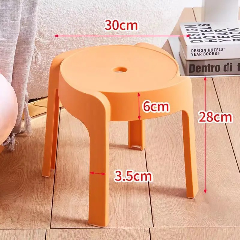 simple ox horn chair plastic chair stackable dining table and chair modern simple internet celebrity backrest desk stool leisure chair Specification drawing