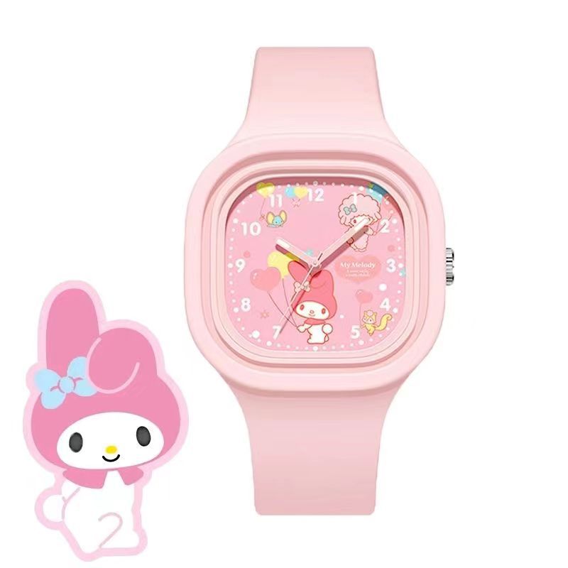 new children's watch clow m melody lovely clock simple trendy square candy girl boys cartoon watch Application Scenario