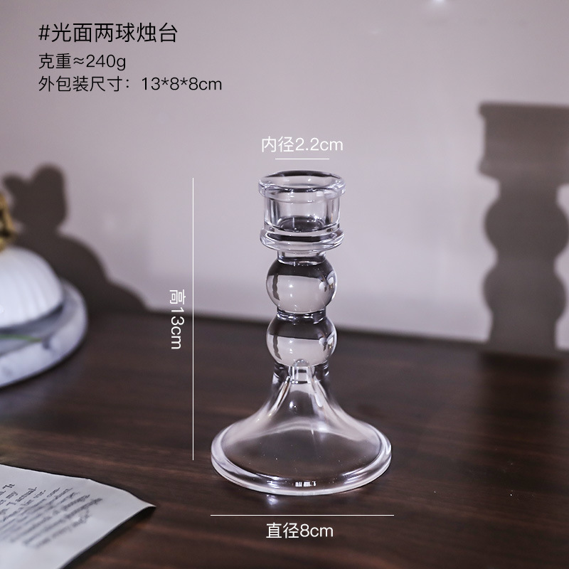roman light luxury french retro crystal candle holder glass aromatherapy candlelight dinner wedding shooting props candle holder details Picture
