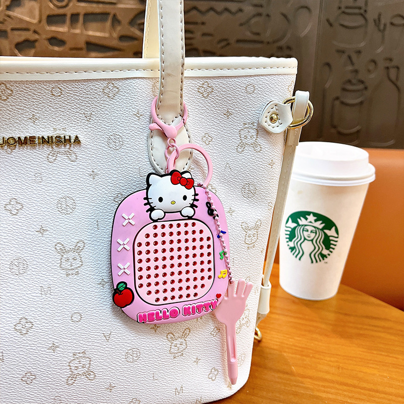 creative new decompression magnetic steel ball drawing board keychain cute schoolbag pendant car key chain gift wholesale details Picture