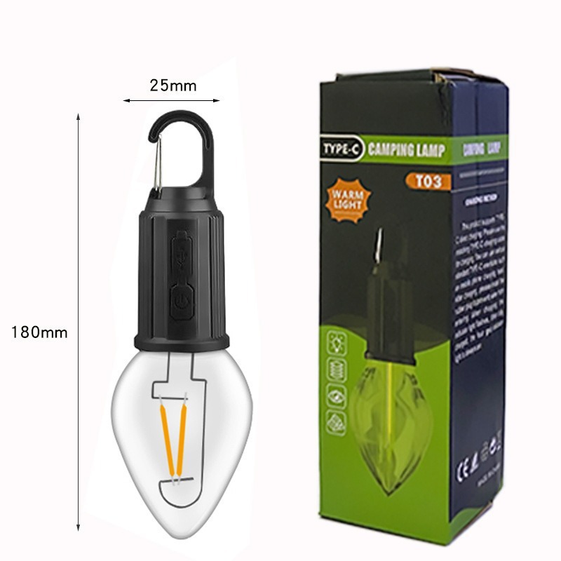 solar energy camping lights outdoor long endurance camping special lighting tungsten lamp portable charging atmosphere tent light details Picture