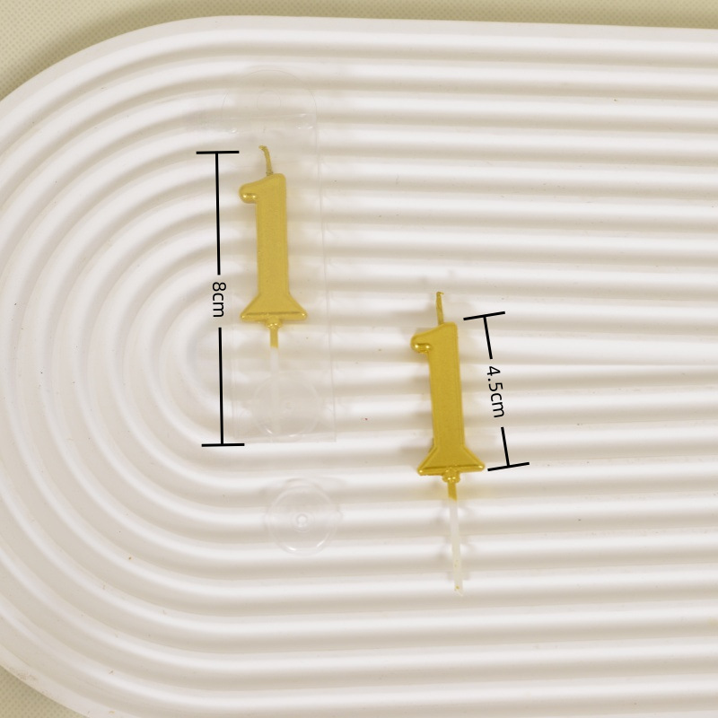 golden long digital candle birthday cake plug-in independent boxed children full-year birthday candle decoration full figure