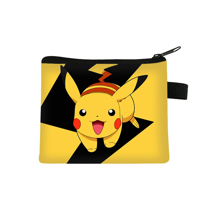 25 new pikachu printing children coin purse student portable card holder coin key storage bag polyester wallet Application Scenario