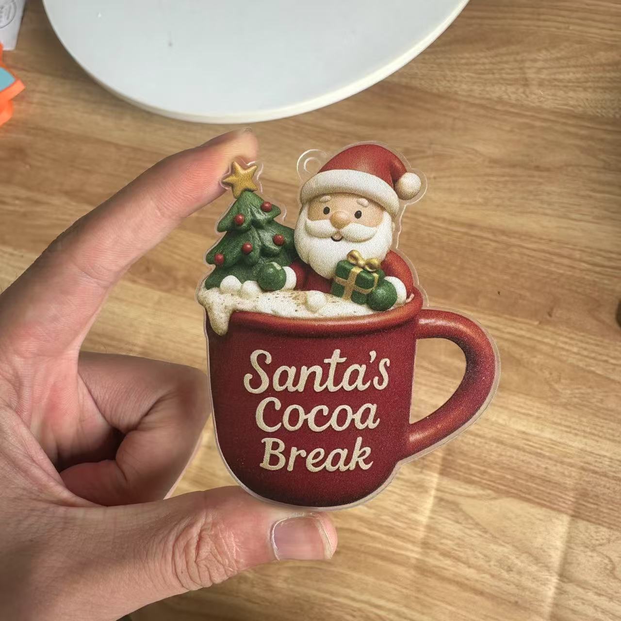 cross-border new christmas drink cup ornament interesting christmas decoration small gift christmas tree acrylic pendant details Picture