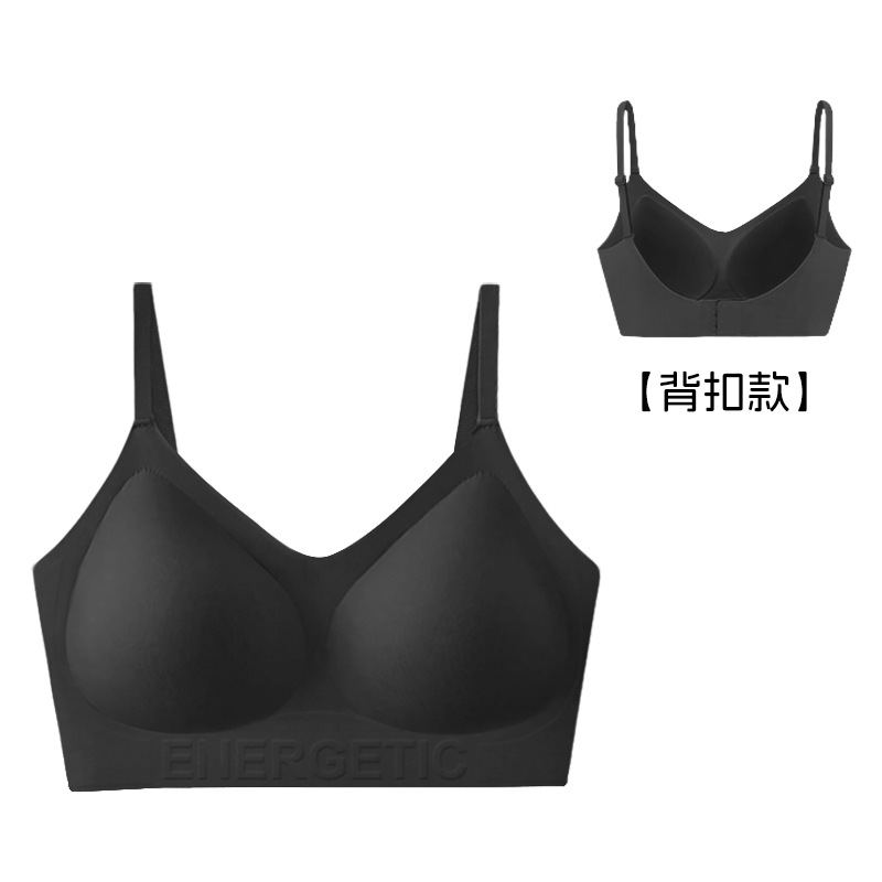 lucky hot seamless liquid foundation underwear women's invisible dressing impermeable comfortable wireless push up support spaghetti strap bra details Picture