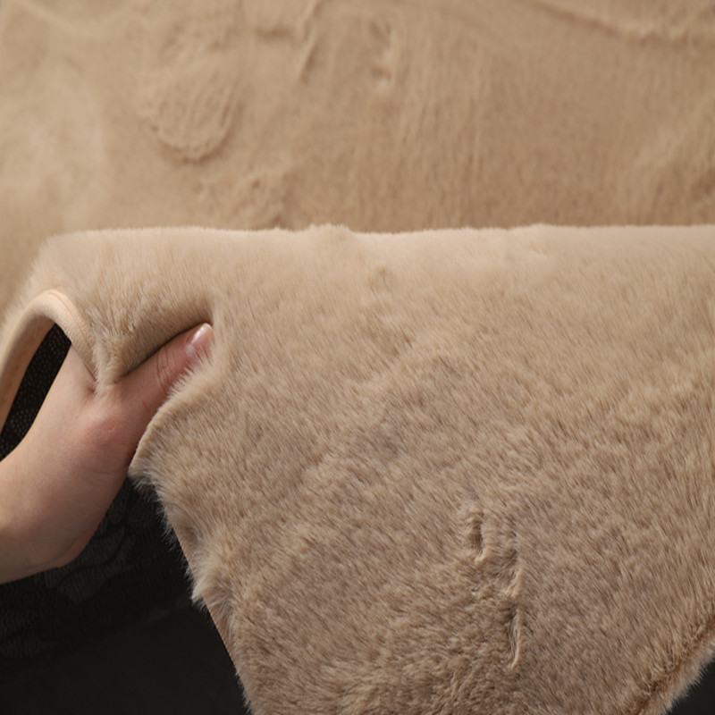 ins style imitation rabbit fur carpet living room coffee table wall-to-wall carpet bedroom bedside blanket machine washable plush bay window mat Item Picture
