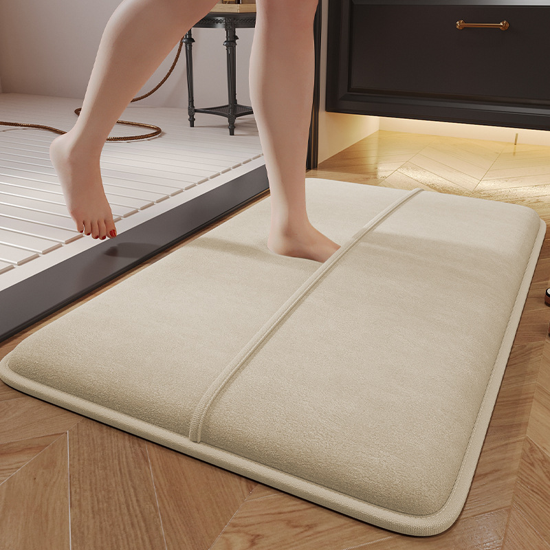 memory foam bathroom mat household bathroom absorbent floor mat shower door floor mat quick-drying bathroom door mat Specification drawing