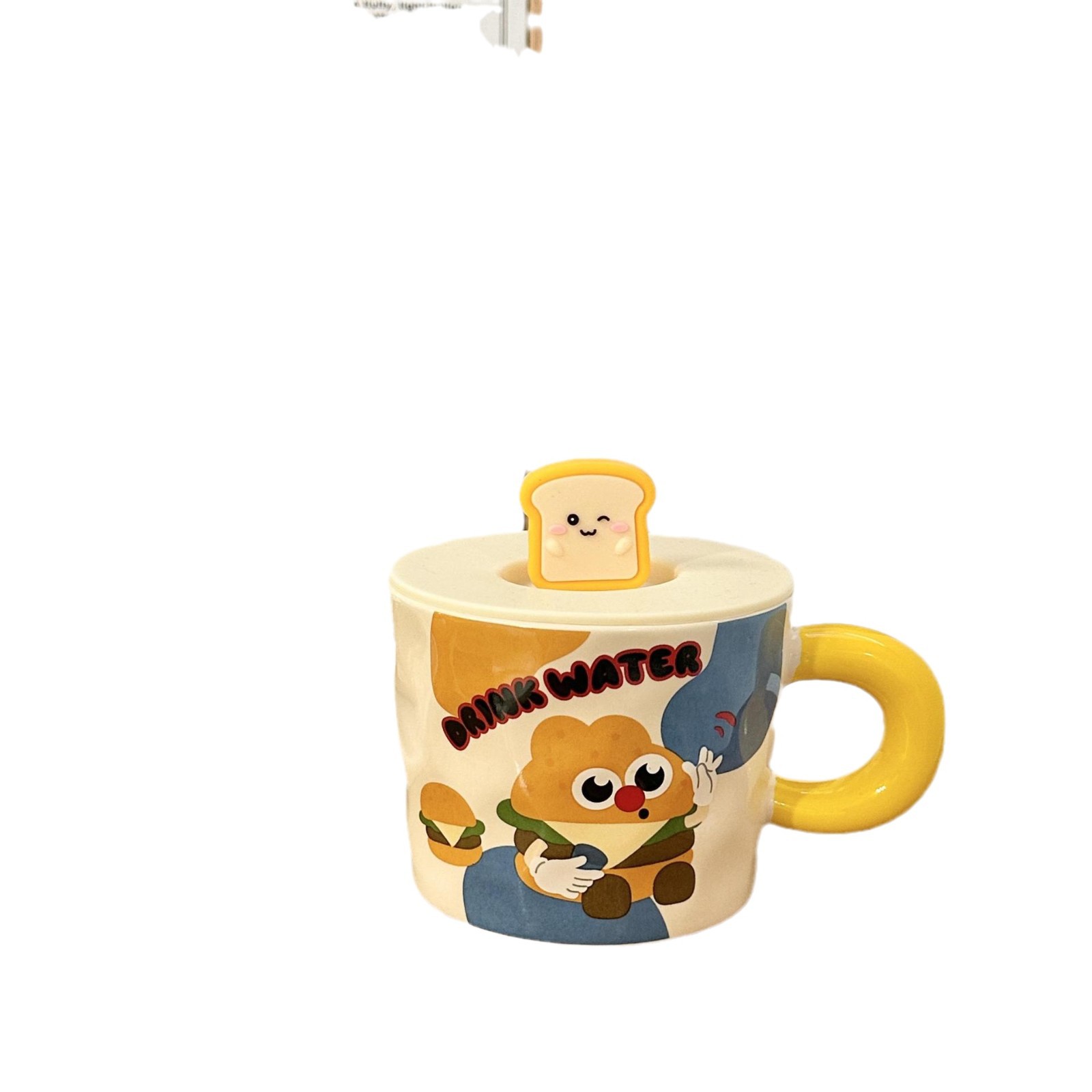 cute cartoon mug ceramic cup with lid girl good-looking office water glass practical birthday gift Item Picture