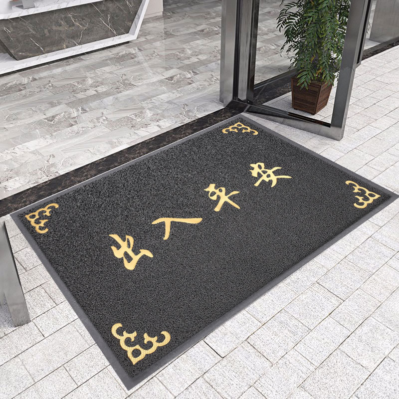 pvc carpet door wire ring foot mat entrance safe trip door mat welcome to non-slip mat floor mat full figure