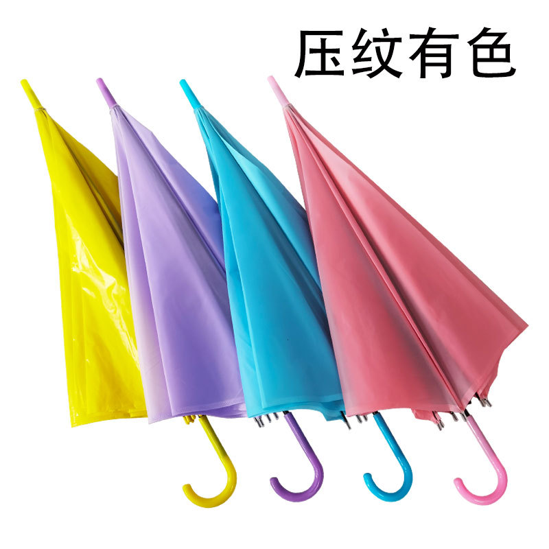transparent umbrella large wholesale disposable plastic long handle automatic sunny umbrella printed logo children advertising gift umbrella full figure