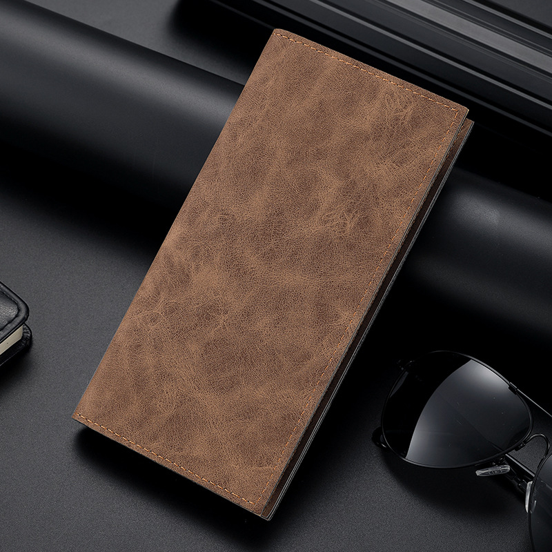 japanese non-printed matte wallet card holder integrated men's ultra-thin short wallet soft leather wallet multiple card slots wallet Specification drawing