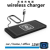 foreign trade cross-border car wireless charger 15w induction suitable for huawei apple samsung fast charge wireless fast charge Specification drawing