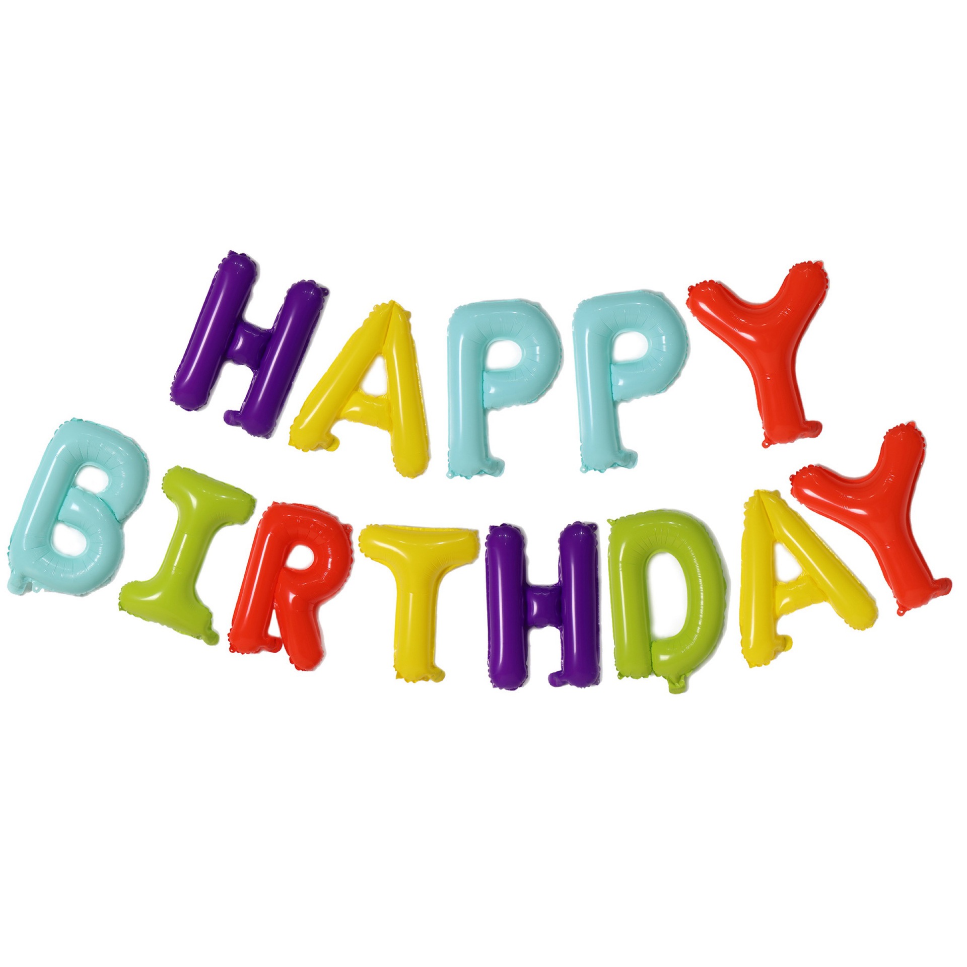 16-inch happy birthday aluminum foil balloon set happy birthday hanging aluminum film letter birthday package Specification drawing